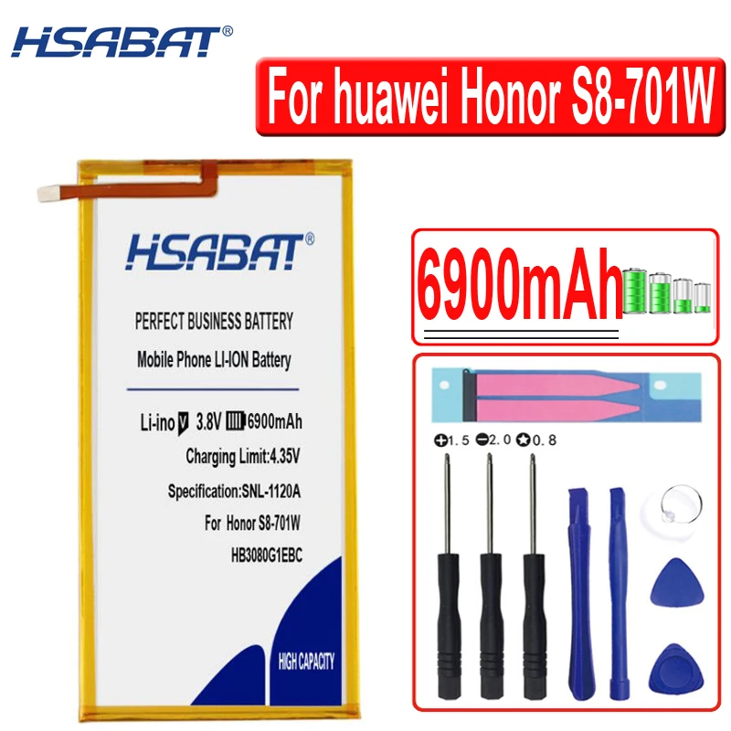 6900 мА/ч, HB3080G1EBC HB3080G1EBW Батарея для huawei Honor S8-701u Honor S8-701W Mediapad M1 8,0 M2-801L M2-801W M2-802L M2-803L
