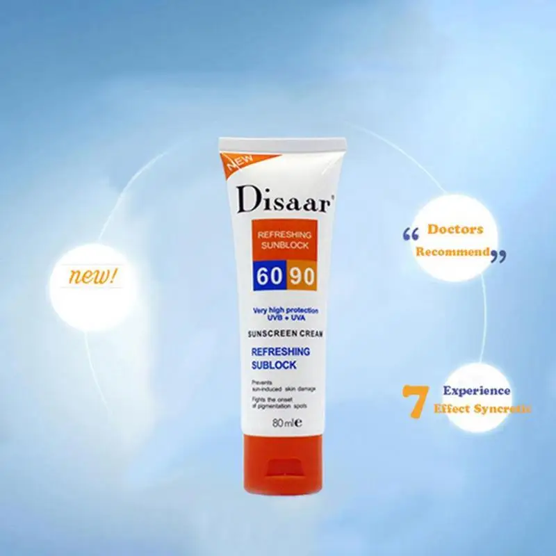 Солнцезащитный крем Spf 90++ увлажняющий защита кожи солнцезащитный крем 80 г уход за лицом предотвращает повреждение кожи, Удаляет пигментные пятна