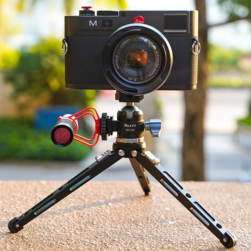 XILETU MC22 Mini Tripod Ball Head Video Stand 360&deg; Swivel Cold Shoe Panoramic Heads For DSLR Camera Head Tripod Accessories tripod ball head cold shoe ball head camera panoramic head