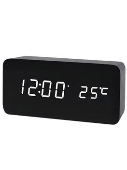 

Alarm Clock Temperature Digital Led Wooden Alarm Clock Silence Reloj De Madera Despertador Madera Bestselling New 50nz074