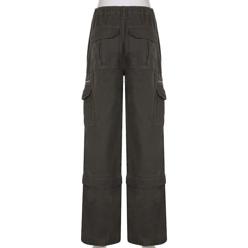 low rise baggy cargo pants