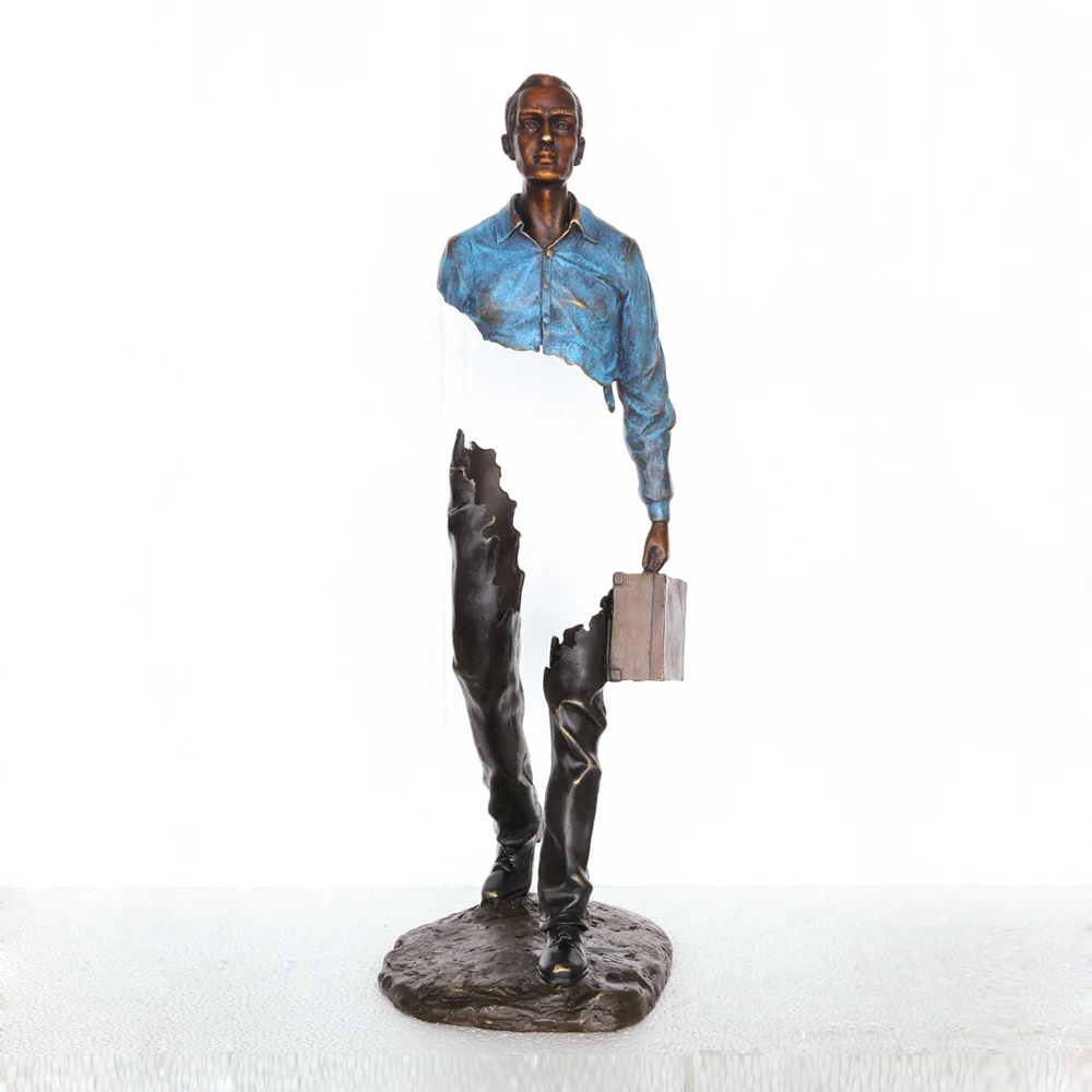 

Abstract Bronze Sculpture the Traveller Statue Upscale Hotel Decoration Anniversary Gifts Modern Art 58CM