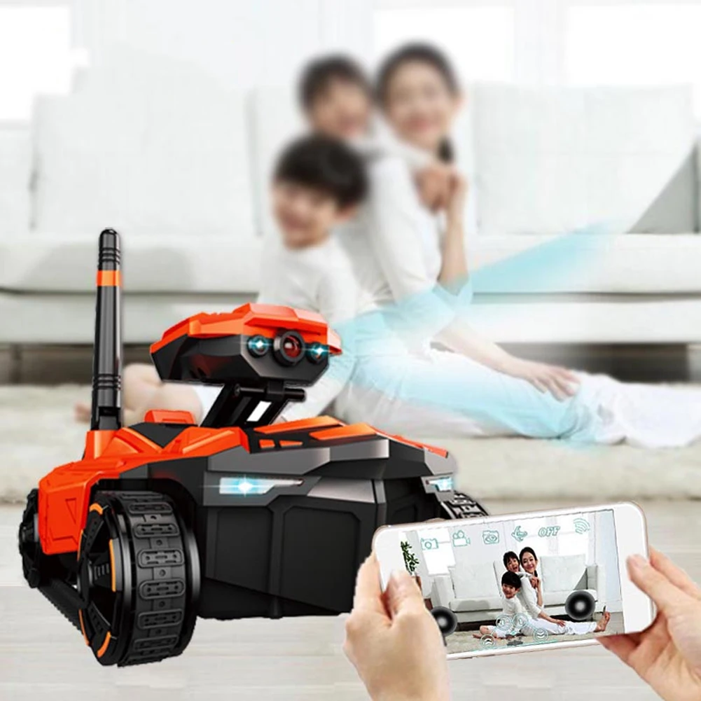 Gifts 0.3MP Camera Kids Robot Smart RC Toy Tank Outdoors Car Phone Controlled WIFI FPV High Speed Full Direction Driving