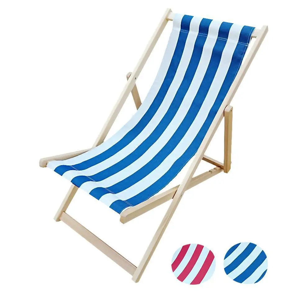 

Folding Beach Chair with 3 Reclining Levels for Garden Seaside Relaxing