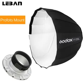 

Godox Portable P120L 120CM Deep Parabolic Softbox Profoto Mount Studio Flash Speedlite Reflector Studio Photo Softbox
