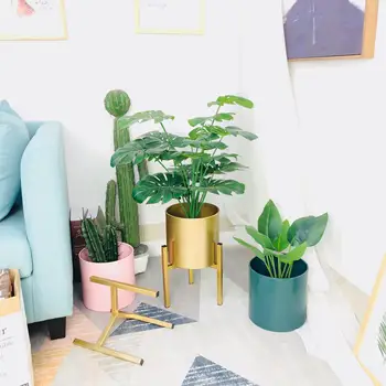 

Nordic Simple And Light Luxury Floor-standing Living Room Flower Pot Plant Frame Green Flower Shelf Creative Balcony Decoration