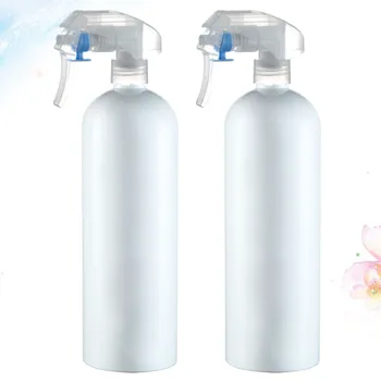 

2pcs White 500ml Plastic Spray Bottle Empty Water Sprayer Cylinder Shape Refillable Mist Atomizer Multifunctional Dispenser for