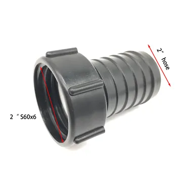 

PP IBC adapter 2"X2",Female S60X6 to hose, IBC Connector IBC fitting