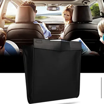 

For Hyundai Creta IX25 2019 2018 2017 Car Trash Can Vehicle Garbage Bag Car Hanging Seat Rear Row Folding Storage Bag Decoration