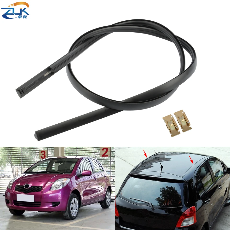 Car Roof Drip Finish Moulding Strips ZUK For TOYOTA YARIS VITZ VIOS Hatchback 2009 2010 2011 NCP90 ZSP91 Free Clips Fasteners roof rubber moulding car window molding strip