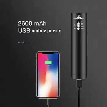

BRELONG outdoor LED flashlight, USB direct charge multi-function charging treasure mobile power, 5 kinds of lighting