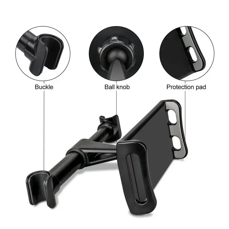 Support de téléphone pour oreiller arrière de voiture 360 degrés-4