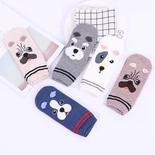 10 пар женских носков с рисунком щенков, прямые короткие носки, подарки на Рождество, распродажа QL