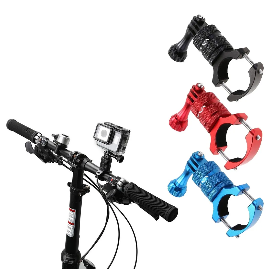 Зажим держателя телефона из алюминиевого сплава для gopro hero камера для велосипеда держатель камеры велосипедный Регулируемый Поворот на 360 градусов