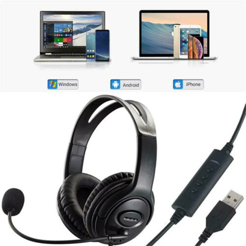 Pohiks 1pc High Quality Noise Cancelling Gaming Headset Adjustable Deep Bass Stereo Headphone For PC Computer