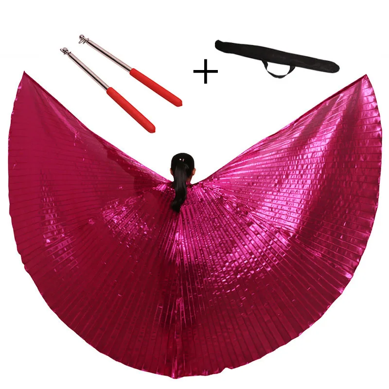 Rose 1 Set 11 цветов крылья для танца живота палочки сумка для танца живота Isis крылья набор для танца живота египетские Isis крылья для детей Взрослые аксессуары для танцев - Цвет: Rose 1 Set