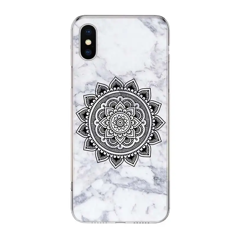 Цветочный Пейсли Мандала крышка чехол для телефона для iPhone 11 Pro 7 6X8 6S Plus XS MAX+ XR 5S SE 10 Ten Art TPU Coque Capa Shell