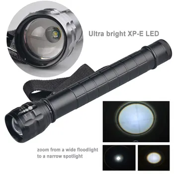 

GM Powerful Flashlight Photo Lantern Photographers Photo Lamp Zoom Lantern Metal Reflector 18650 Battery LED Flashlight Torch