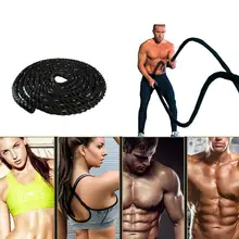 Power Jump Rope Fitness Heavy Rope Crossfit Weighted Battle Skipping Ropes Training Improve Strength Building Muscle Fitness HWC