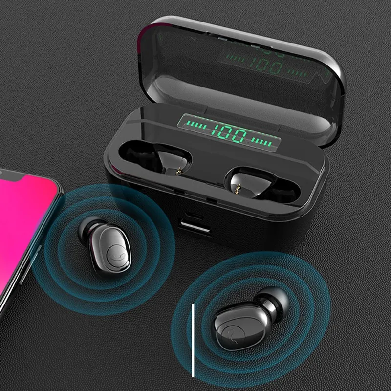 G6S Tws Bluetooth Earphone 8D Stereo Wireless Earbuds Mini Wireless Earphone Headset With 3500mAh Power Bank Earphone Headphone