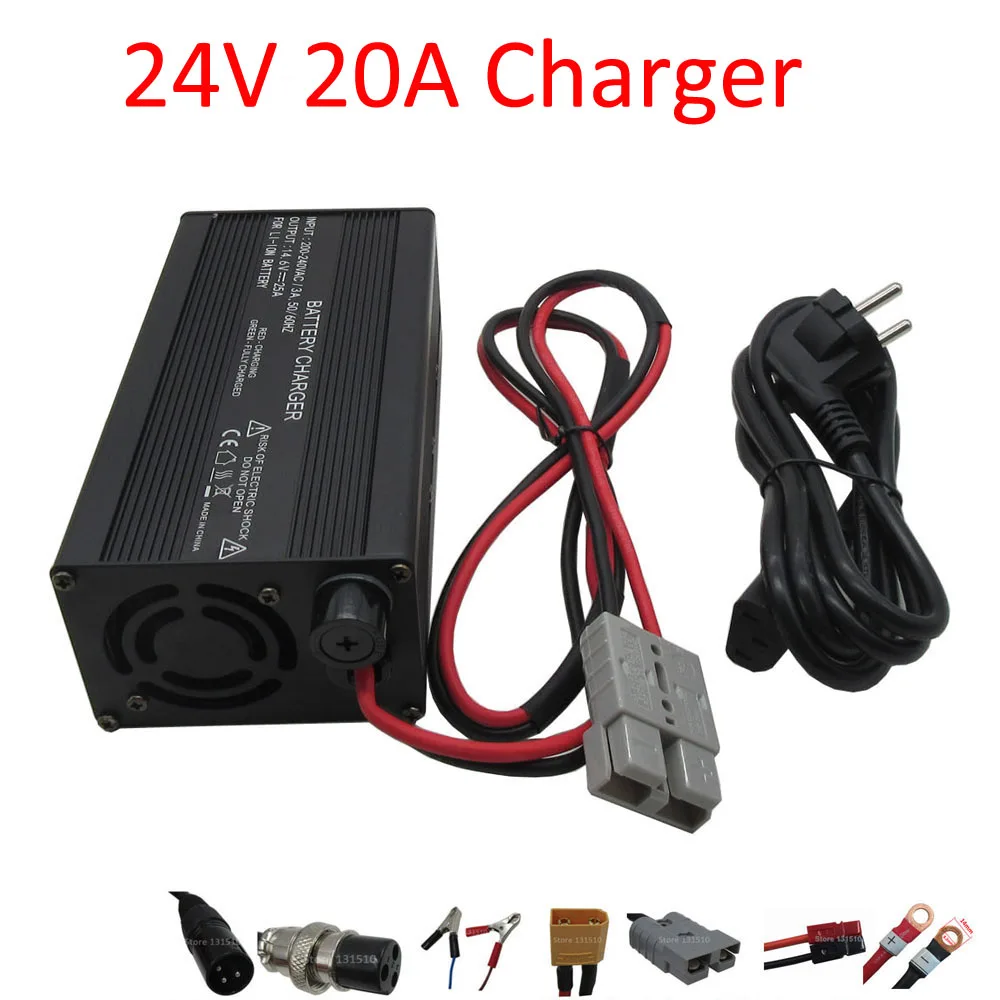 스마트 충전기 Ebike 오토바이 지게차 RV LiFePO4 리튬 납산 배터리 고속 충전기, 600W, 24 V, 20A, 29.4V, 29.2V, 24 V