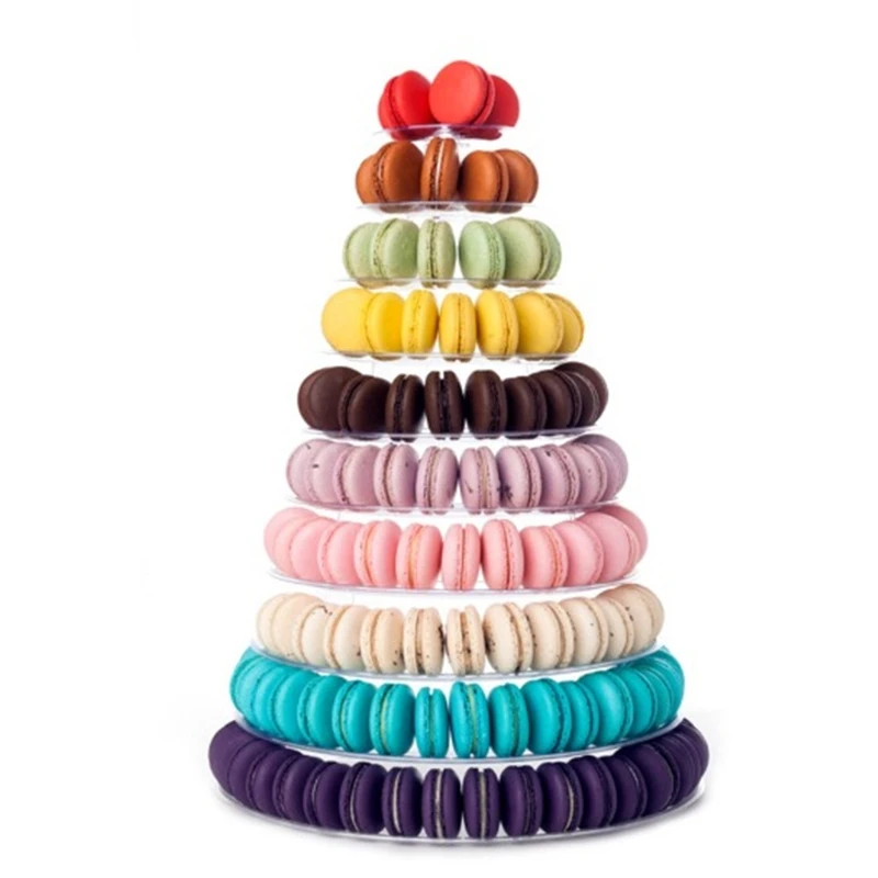 Cake Decorating Tools Cake Stand Cake Baking Tools Dessert Stand 10 Tiers Round Macaron Tower Stand Macarons Stand Cake Display Rack Birthday Party Events Wedding Display Shelf