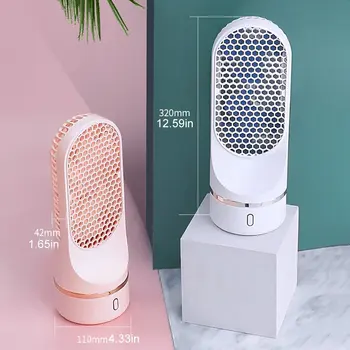 

Portable Mini Fan Usb Rechargeable Silent Shaking Head Small Fan Office Desk Desktop Household Double Head
