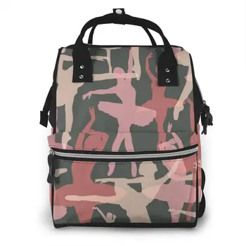 

Mummy Bag Ballerina Dance Girl Nappy Backpack Large Capacity Stroller Bag Mom Baby Multi-function Waterproof Outdoor Diaper Bags