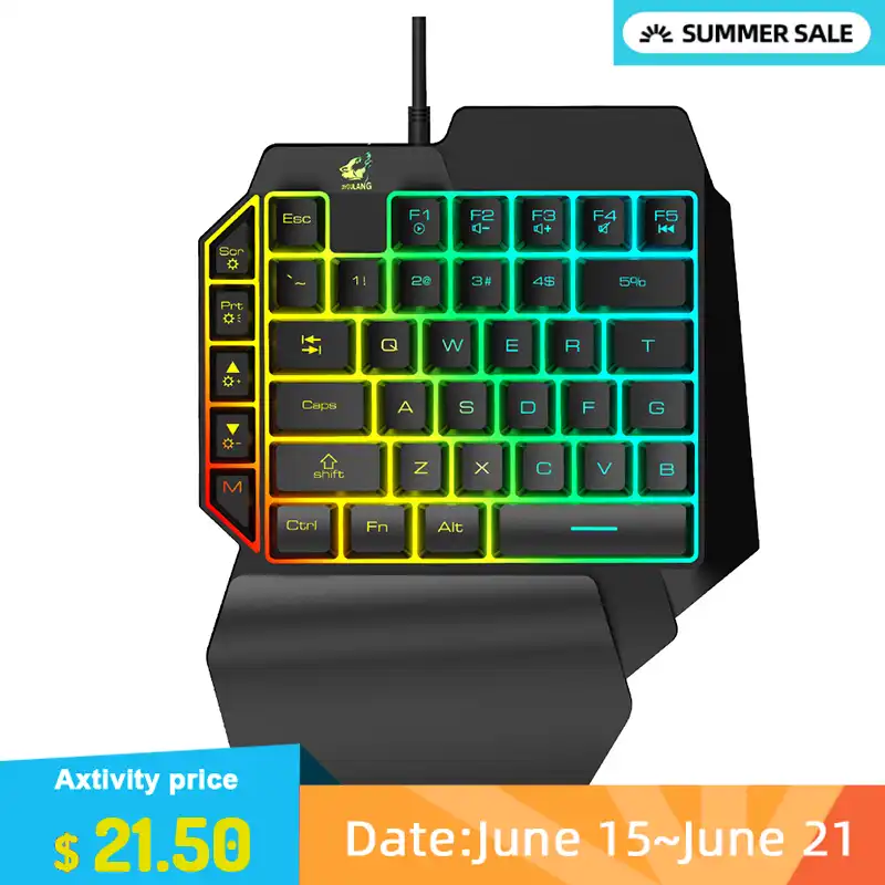 ゲーミングメカニカルキーボード携帯伝説 Pubg 携帯ゲーミングキーボード Rgb バックライト片手キーボード Rgb キーボード Gamepads Aliexpress