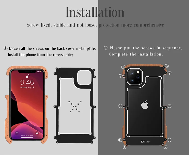Металлический алюминий чехол для iPhone X XR XS MAX 5 5S SE 6 6S 7 8 Plus чехол противоударный деревянный задний Чехол для iPhone 11 Pro Max Coque