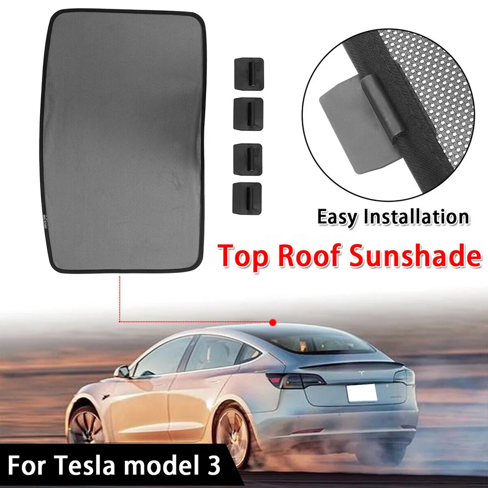 

Interior Screen Skylight Vehicle Visors Accessories Auto Top Roof Sunshade Shield Net Car Glass Cover For Tesla Model 3