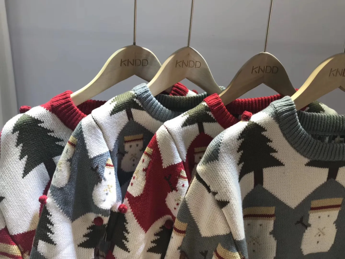 New Autumn and Winter Cotton Knit Christmas Sweater Mommy and Me Clothes Family Matching Clothes