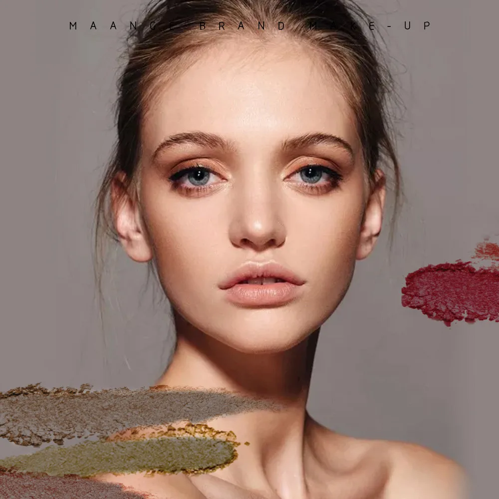 MAANGE водостойкие блестящие пигментные дымчатые тени для век Палитра матовых