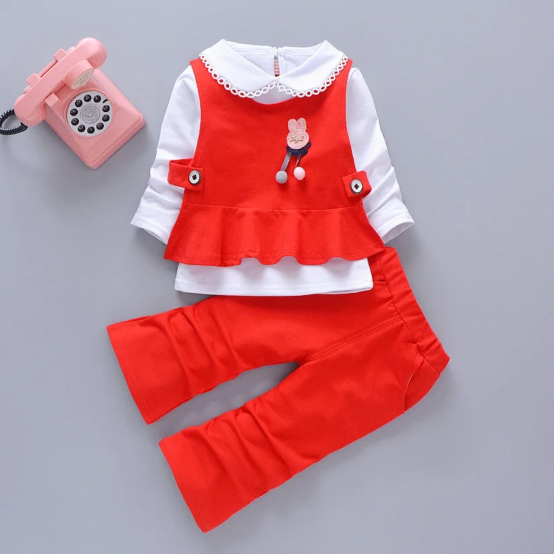 

Girls Western Style Autumn Clothing Three-piece Set 2018 New Style 4-Baby Girls Spring And Autumn Age of 3-5 Semi-Little Girl Ko