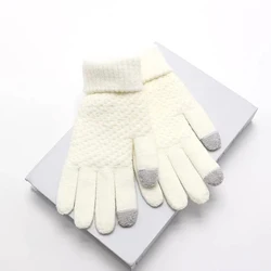 Winter Touchscreen Sensitive Touch Warm Knitted Gloves For Men And Women  Cashmere Soft And Elastic Full Fingers Fashion Design
