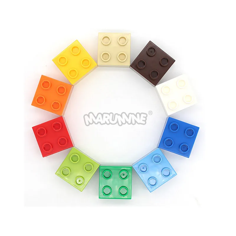 Кубик Duplo MARUMINE 2x2 в горошек Классический конструктор 50 шт. развивающая техника