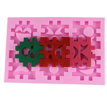 

3D Jigsaw Puzzle Blocks Silicone Mold Cube Fondant Chocolate Resin Molds