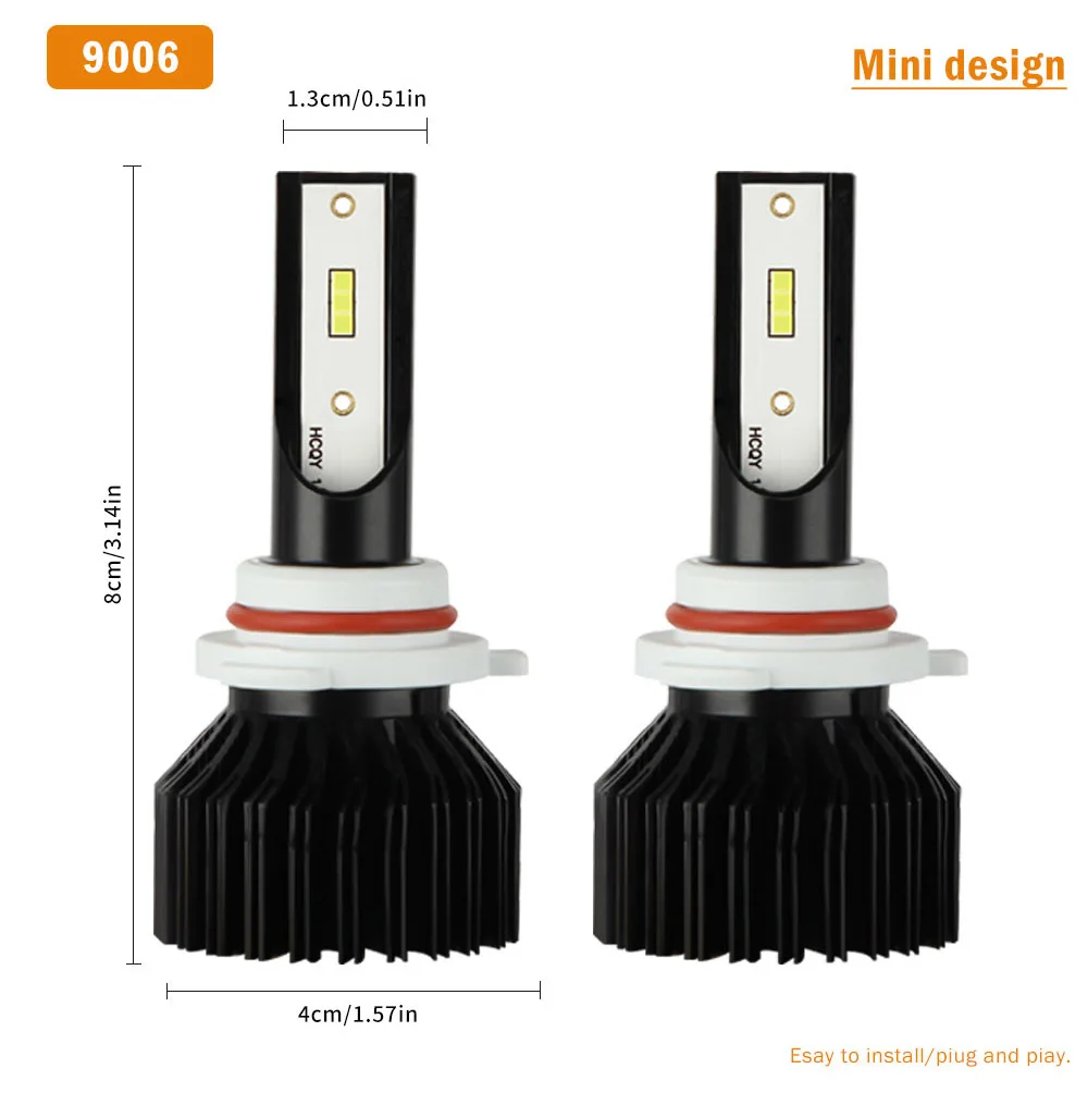 6000K 8000K Mini H1 светодиодный фары лампы H7 H4 H11 9005 9006 Hi-Lo луч светодиодный авто лампы аксессуары для автомобиля супер яркий