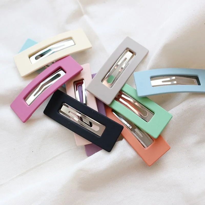 Cute Scrub Hairpins Snap Hair Clip for Girls Hair Pins Unique Women's Gift BB Hair Clip Candy Color Hair Accessories
