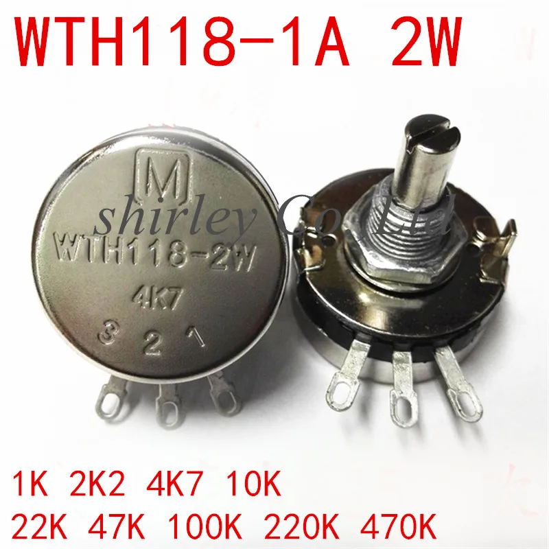 10K Ohm Linear Potentiometer Pot 2W Built-in Switch