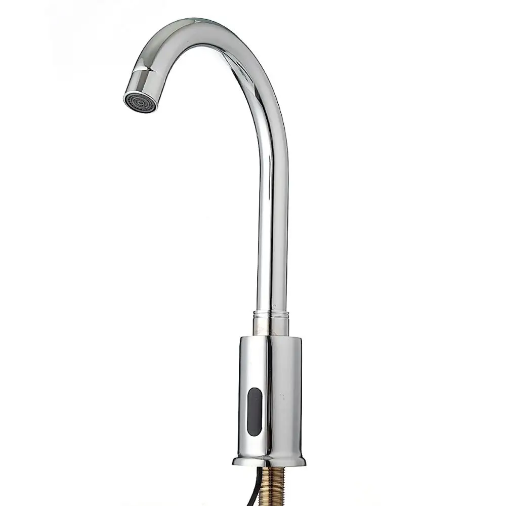 Цинковый сплав Автоматический Инфракрасный датчик кухонная раковина кран умный Бесконтактный раковина одинарный кран для холодной воды с одной ручкой