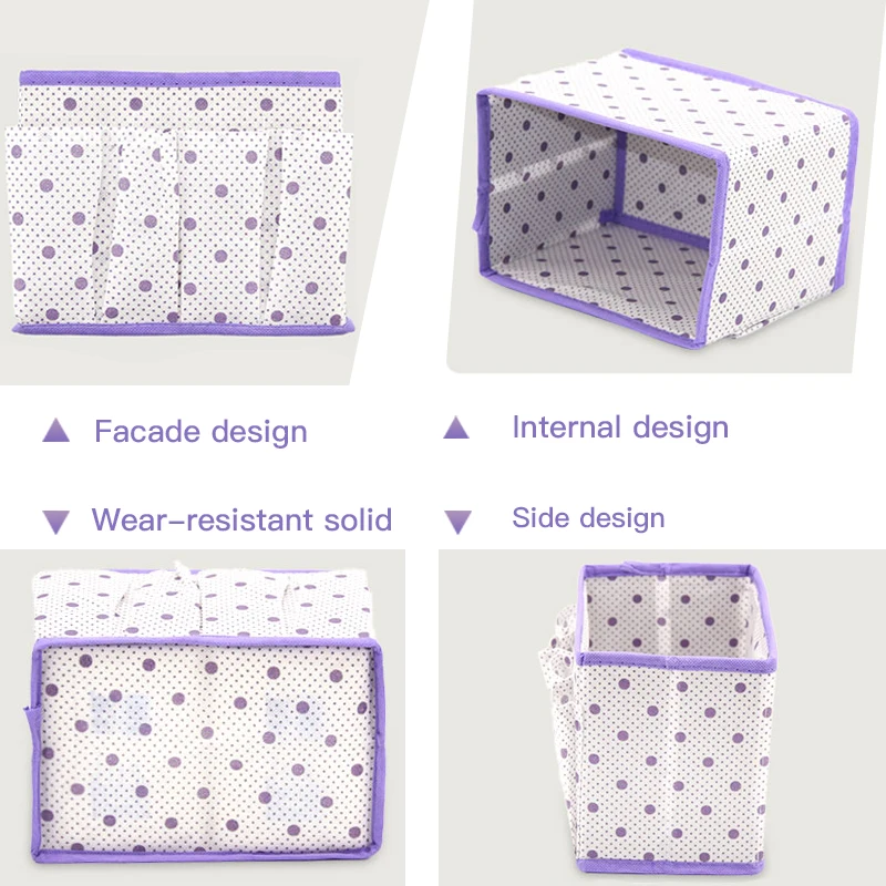 Домашний Ящик для хранения делитель Настольный органайзер контейнер коробки из нетканого полотна для нижнего белья бюстгальтер Макияж Инструменты Косметика Органайзер коробка