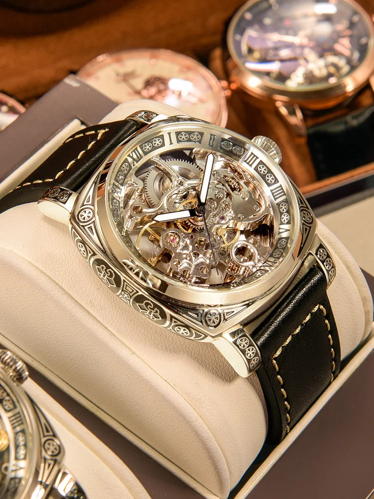 Mechanical Watch Men Fully Automatic Hollowed