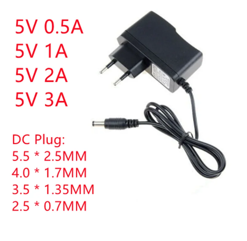 AC / DC Adapter DC 5V 0.5A 1A 2A 2.5A 3A AC 100-240V Converter Power  Adaptor 5 V Volt 1000MA Power Supply For led strip - AliExpress