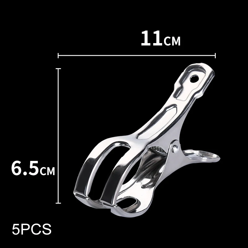 1 Set Stainless Steel Quilt Clamp Multifunction Food Sealing Clip Clothes Peg Metal Clamps Windproof Laundry Drying Hanger