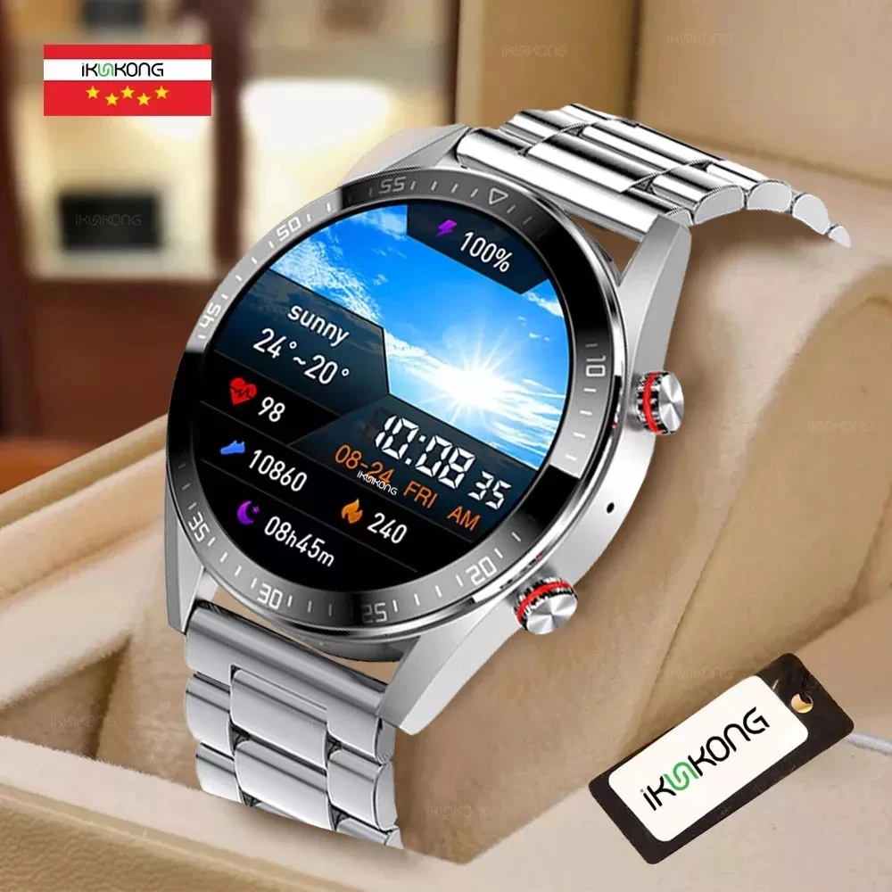 2021 New 454*454 Screen Smart Watch Always Display The Time Bluetooth Call Local Music Smartwatch For Mens Android TWS Earphones |