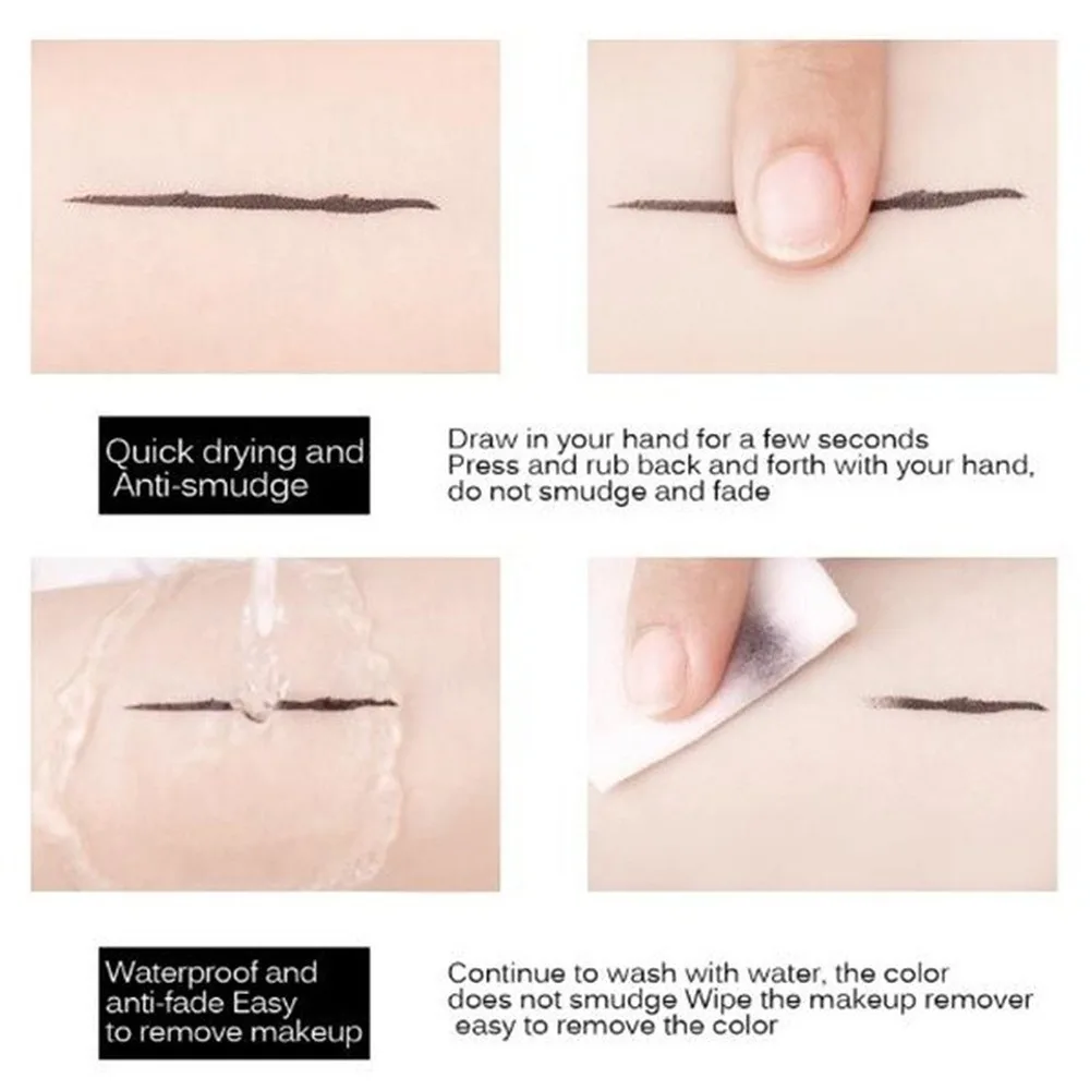 Maquillaje профессиональная Водонепроницаемая длинная жидкость длительного эффекта подводка для глаз карандаш быстросохнущая Sweatproof не Цветущая подводка для глаз Косметика