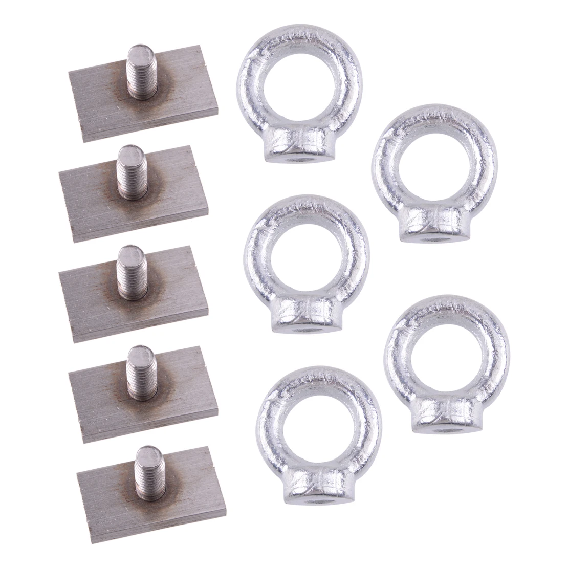5 Set M8 T Bolt Eye Nut Tie Down Kit Adatto Per Rhino Thuli Pro Yakima Portapacchi T & C Channel Uniform Force Quick Release