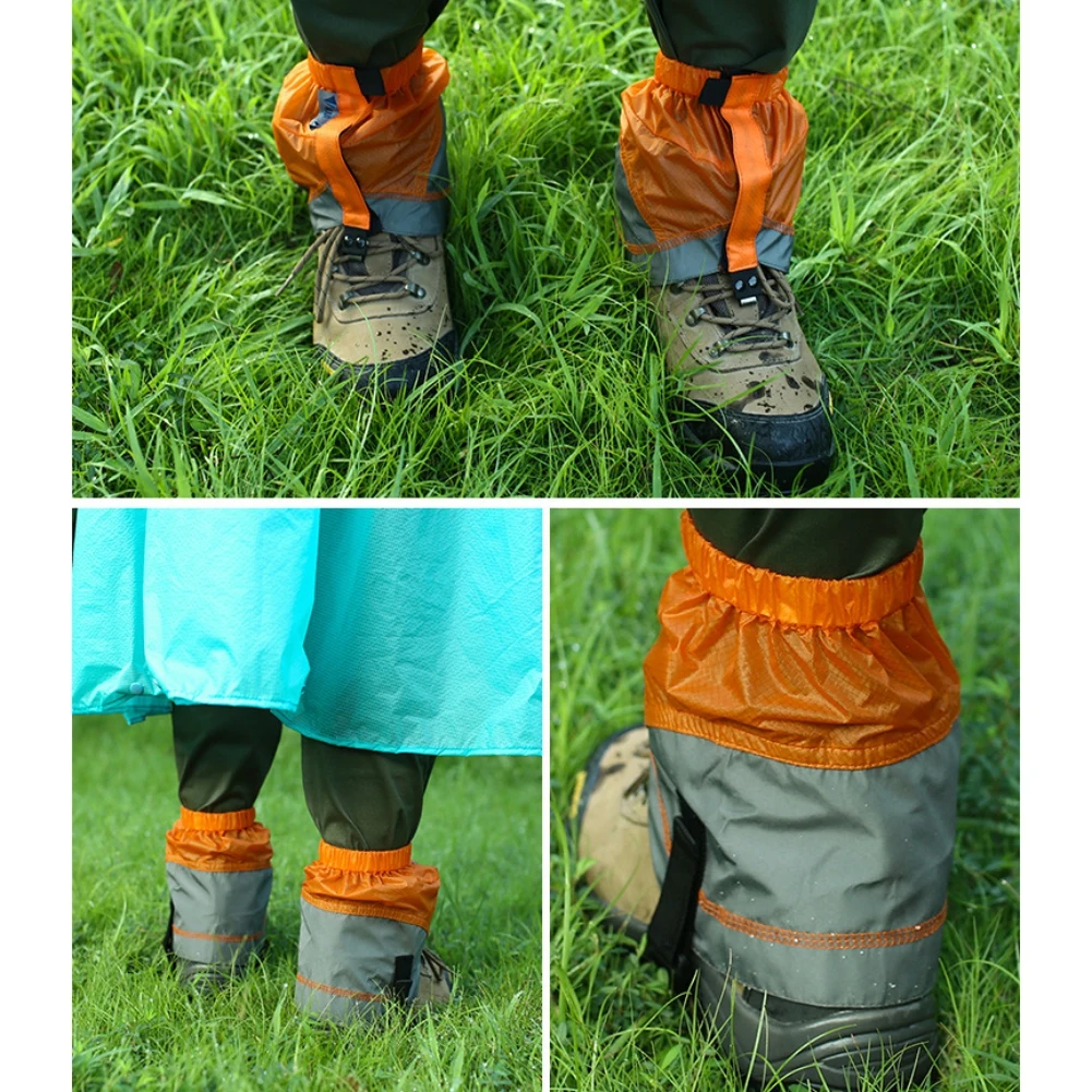 Silicon Coated Nylon Snow Leg Gaiters Waterproof Ultralight Legging Protection Guard Shoes Boots Cover Leg Hiking Climb