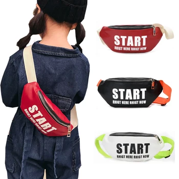 

Monsisy 2020 PU Belt Bag For Children Waist Bag Boys Girls Fanny Packs Fashion Kid Chest Bag Coin Purse Wallet Phone Waist Packs